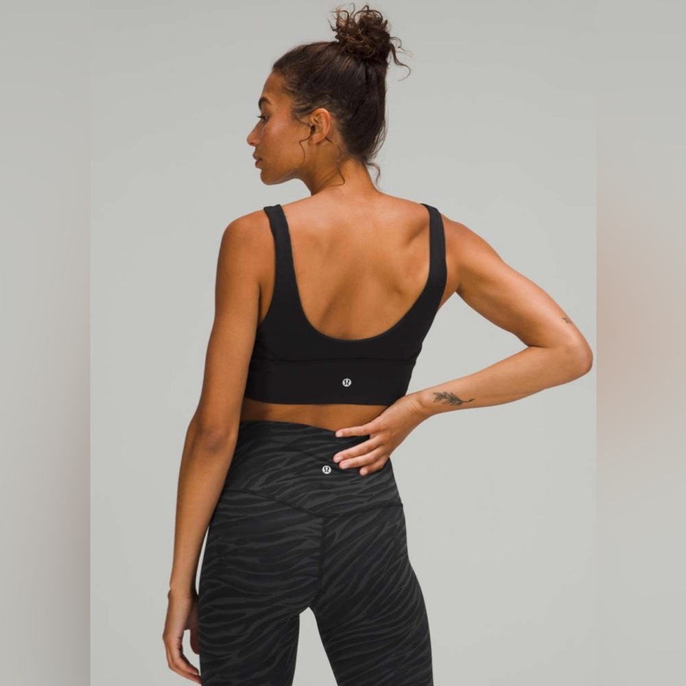 Lululemon Align Reversible Sports Bra Black Le Tigre Camo Deep Coal Multi Size 6